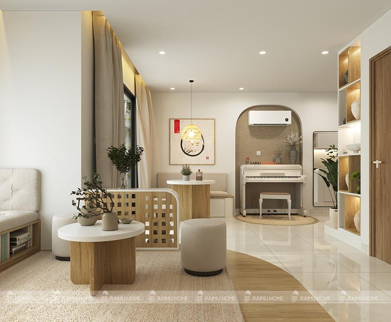 thiết kế nội thất chung cư phong cách Nhật bản